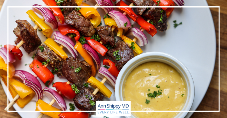 Beef Kabobs with Turmeric Ranch